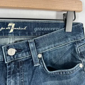 7 For All‎ Mankind Gwenevere Skinny Jeans Womens 27 Blue Denim Stretch Mid Rise thumbnail 4