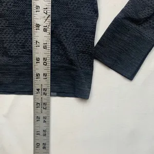 Lululemon size 6 breeze by long sleeve swiftly black gray camo athletic workout thumbnail 6