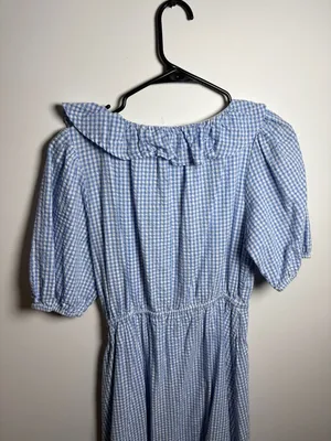 Draper James RSVP Blue Gingham Ruffle Midi‎ Dress thumbnail 4