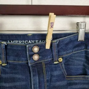 American Eagle Outfitters Womens Jeans Size 8 Super Stretch Artist Crop Denim‎ thumbnail 2
