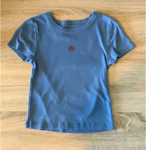 American Eagle Blue Ladybug Baby Tee thumbnail 1
