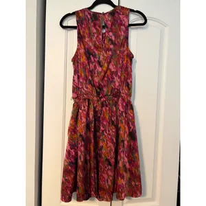 Evereve‎ Floral Print Sleeveless Tie Waist Midi Dress Women's Size M thumbnail 8