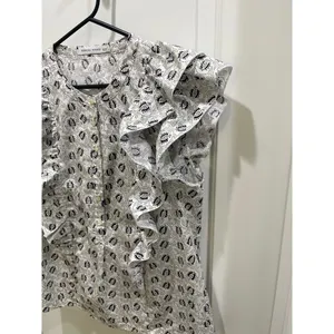 Rebecca Minkoff Women's Lauri Top Sleeveless Ruffle Blouse Sz M thumbnail 5