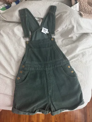 Princess Polly Corduroy Overalls Green thumbnail 1