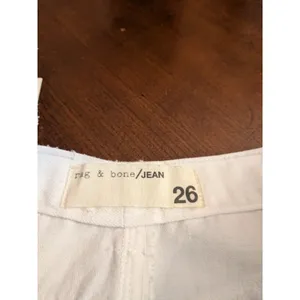 RAG & BONE White Norte Distressed Denim Skirt Size 26 thumbnail 6