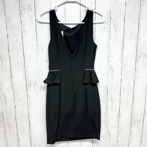 Zara Dress Women Size Small Black Sleeveless Mini A‎ Line Pleated Full Zip thumbnail 5