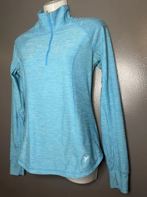 Old Navy Pullover Womens XS Blue 1/4 Zip Mock Neck Athletic Running Top thumbnail 4