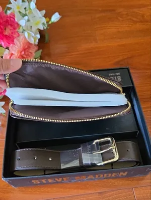Steve Madden Chocolate Brown Leather Belt Bag with Gold Hardware Size S/M thumbnail 5