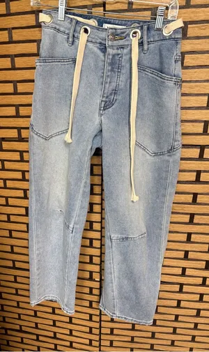 Vigoss Tie Waist Barrel Leg Jeans Size 24 thumbnail 1