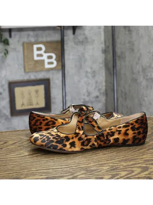 A New Day Womens Tasmin Leopard Print Flats Velvet 94568232 Leopard Brown 9.5M thumbnail 7