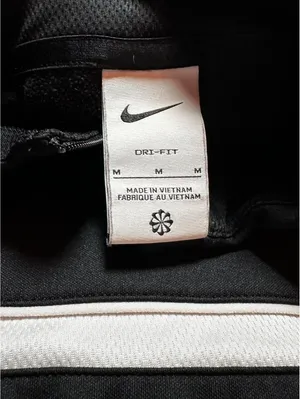 Nike Dri-FIT Black Long Sleeve Athletic Pullover Top Medium thumbnail 3