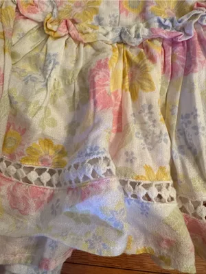 Altar'd State Lila Floral Patchwork Mini Dress Size XS Ruffle Boho Pastel thumbnail 3