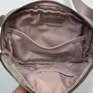 Lululemon Everywhere Belt Bag in Ribbed Very Light Pink Silver Hardware thumbnail 5