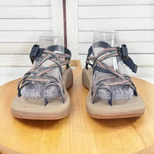 Chaco Zcloud ZX/2 Cloud Dual Strap Cushioned Sandals‎ Tan Blue Womens 8 thumbnail 2