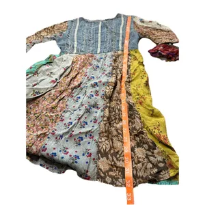 Young Threads Boho Dress Small Embroidered Grey Patchwork Mini Western Hippie thumbnail 7