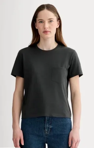 Everlane THE BOX-CUT TEE IN ESSENTIAL COTTON Washed black thumbnail 1