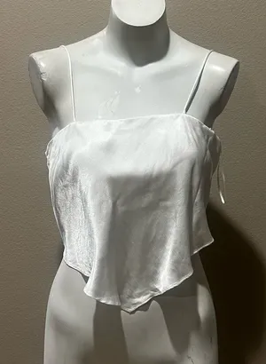 Zara black spaghetti strap blouse nwt thumbnail 1