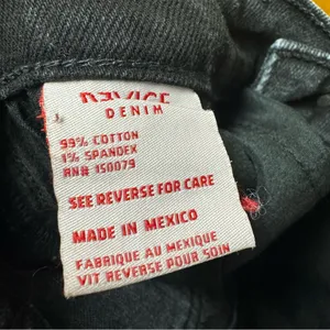 Revice Farrah High Rise Straight Leg Waistband Hem Denim Jeans Midnight Black 26 thumbnail 11