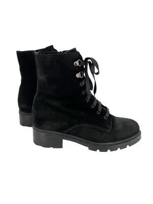 La Canadienne Sabel Black Suede Waterproof Combat Lace-Up Ankle Boots Size 7.5 thumbnail 3