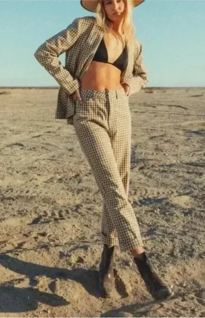 NWT Brixton Thurston Pants Twig/White Cap Super High Waist Straight Leg 27 W 26L thumbnail 1