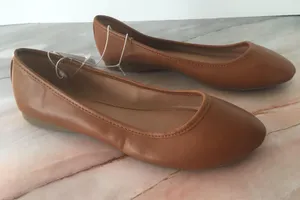 Ballet Flats, Size 6 1/2W Brown thumbnail 1