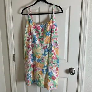 Old Navy floral Mini Sleeveless linen blend with pockets Dress Size X-Large thumbnail 2