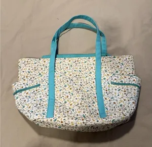 Handmade Quilted Cottage Core Coastal Grandma Beach Tote Floral thumbnail 1