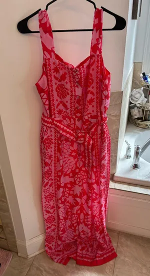 Coral Print Boutique Jumpsuit - Vault 206 thumbnail 2