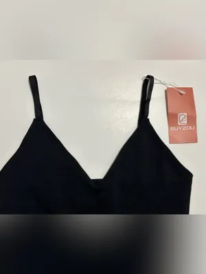 Euyzou Seamless Camisole Top — Size M — Black — NWT thumbnail 2