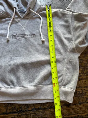 Abercrombie & Fitch Cropped Oversized Logo Hoodie Grey Size XS⁠ thumbnail 11