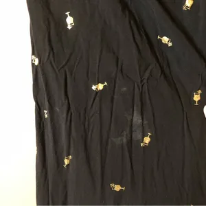 Solitaire Swim Martini Glass Coverup Wide Leg‎ Pants Black Gold Medium thumbnail 5