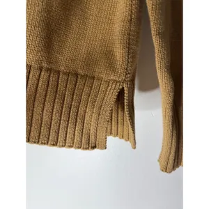 J crew cotton mock neck brown sweater minimalist size large‎ thumbnail 3