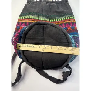 Lightweight Multicolor Boho Hippie Reusable Shopping‎ Backpack Nature Organics thumbnail 3