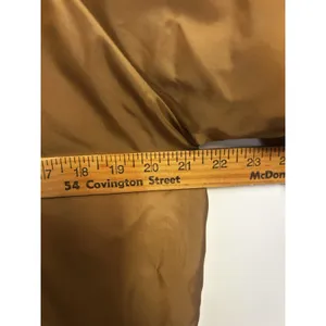 Vintage Camel Brown Faux Fur Lined Coat Jacket Snap Front Unisex Size L-XL Warm thumbnail 4