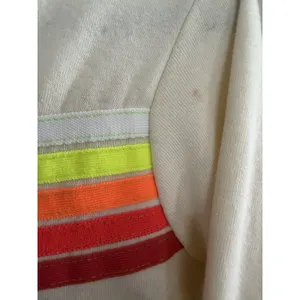Aviator Nation‎ 5 Stripe Zip Hoodie Vintage White/White Neon Size XS thumbnail 10