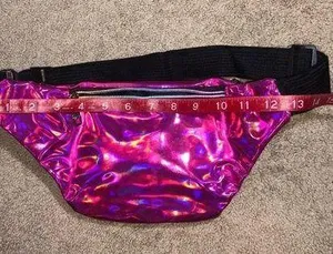 PINK Iridescent fanny pack thumbnail 3