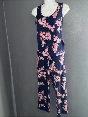 Flora Women’s Pajama Set Floral Pajamas Pants & Tank Top size Medium thumbnail 4