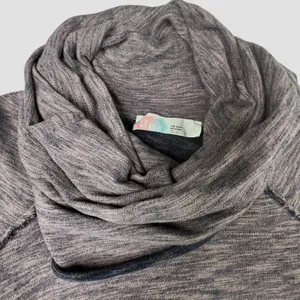 Free People Beach Cocoon Sweater Top Cowl Neck Heathered‎ Long Sleeve Pullover M thumbnail 4