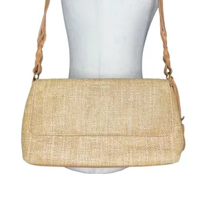 VTG Etienne‎ Aigner Handbag Straw Woven Charm Shoulder Bag Beach Coastal Purse thumbnail 5