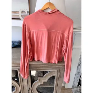 Free People Intimately‎ PJ Button Down Top Womens Pink Medium (T1) thumbnail 8