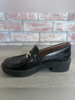Sam Edelman Teagan Lug Sole Chunky Loafers Black Women’s 8 Academia thumbnail 3