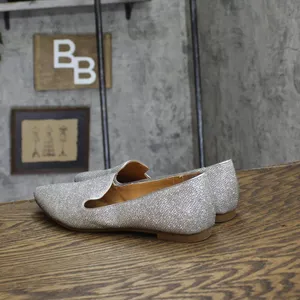 Rampage Womens Glitter Shiny Flats SMOKER-03L Silver Gray 8 thumbnail 2