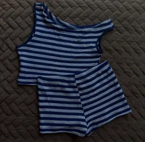Blue & White Striped Set thumbnail 1