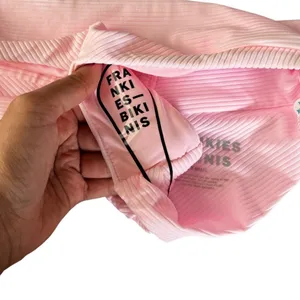 NWT FRANKIE'S BIKINIS Low Cut Ribbed Cheeky Bikini Bottom Ligh Pink XS thumbnail 6
