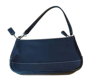Coach Vintage Y2K Black Leather Hamptons Saddle Bag thumbnail 1