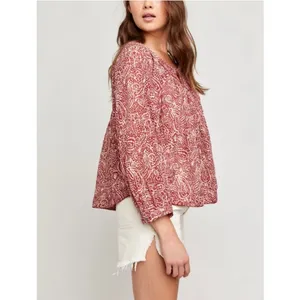 We The Free x Free People Cool Meadow Printed Top Size Medium thumbnail 2