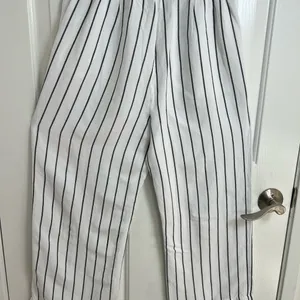 LOFT White and Black Striped Jumpsuit‎ thumbnail 7