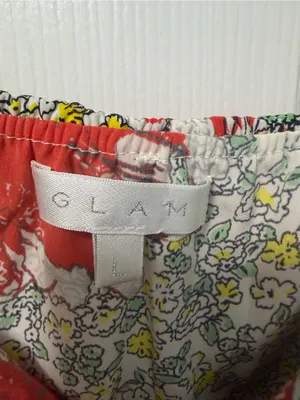 glam Red Floral Ruffle Cami thumbnail 2