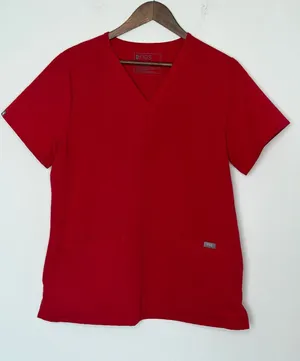 FIGS Casma Three Pocket Scrub Top Red Size Large L PO 5623 Medical Uniform thumbnail 1