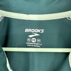 Brooks size‎ medium quarter zip pullover sweatshirt green thumbnail 5